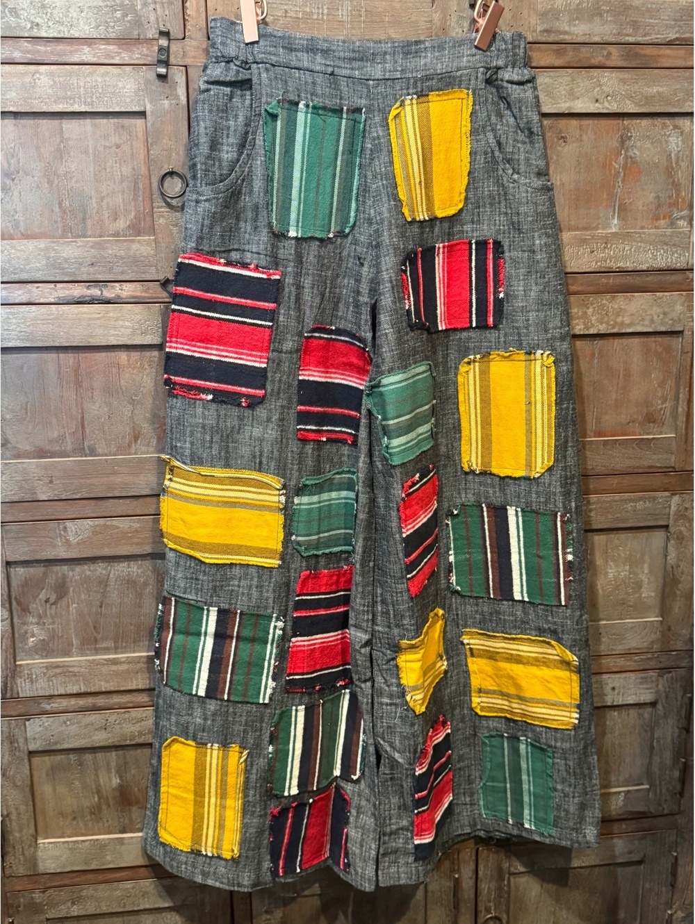 NEW Jaded Gypsy “The Pieces Fit” Patchwork Pants – Size S/M